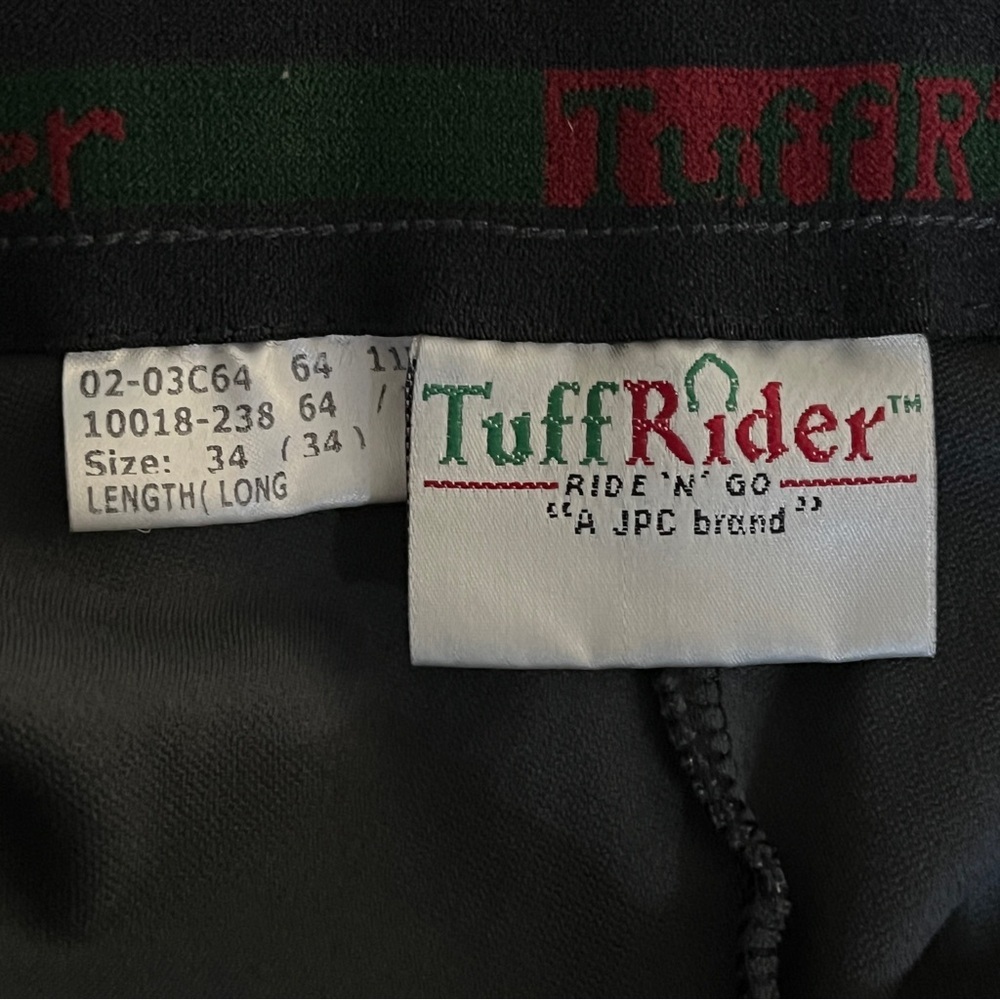 Tuff Rider Ribbed Knee Patch Breeches In Charcoal - Size 34 - Picture 5 of 14